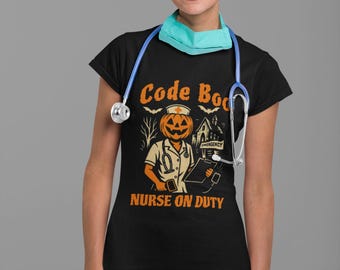 Code Boo Nurse Halloween Shirt