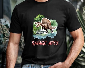 Spinosaurus T-Shirt: APEX HUNTER Dinosaur Design - Dino Lover Gift