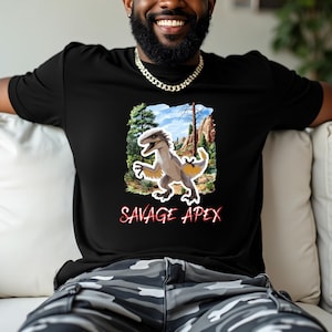 Utahraptor Dinosaur T-Shirt: Savage Cretaceous Predator Clothing image 1