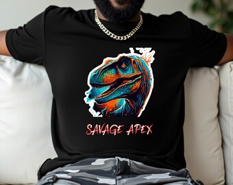 Cretaceous Raptor Dinosaur T-Shirt: Apex Predator Paleo Art