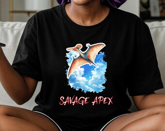 Pterodactyl Graphic Tee: Vintage Jurassic Sky Hunter Design