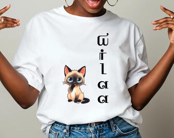 Siamese Cat Shirt: Thai Art Meow Graphic Tee