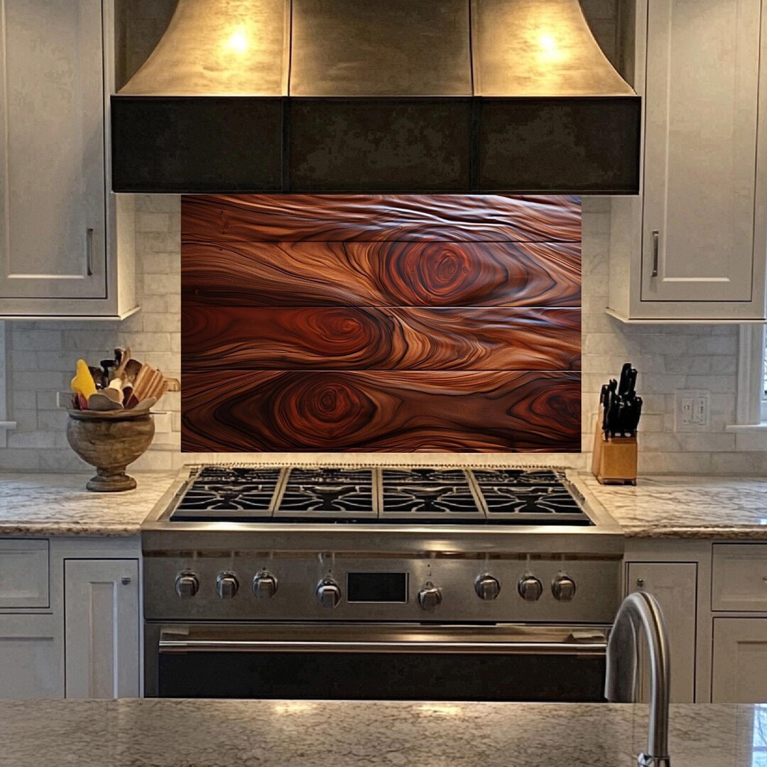 Stylish Wooden Backsplash Behind Stove: Elevate Kitchen Aesthetics