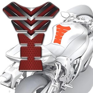 Motorcycle Tank Pad Decal Sticker – Racing Protector - All Tanks / Epoxy Vinyl Tank Protector / High Quality Materials / Custom Design /