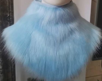Animal Costume Scarf Furry Neck Cover Kigurumi Neck Bib Faux Fur Fluffy Fursuit Accessories Furry Costume Cosplay Prop