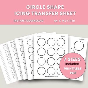 Royal Icing Circle Shape Transfer Sheets | Printable Circle Icing ...