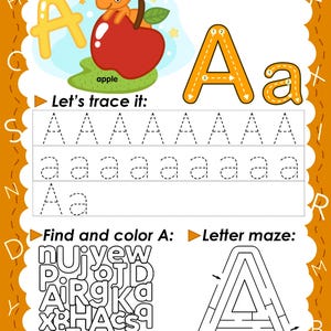 Alphabet Adventures. Fun and Interactive Workbook. Montessori Busy ...