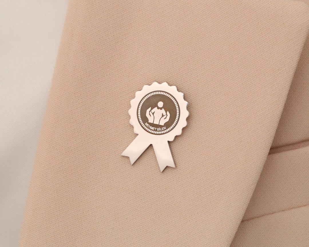 Custom Company Logo Pin, Relief Badge, Personalized Employee Gift - Etsy