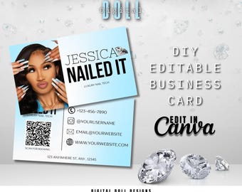 Plantilla de tarjeta de presentación, diseño de plantilla de tarjeta de presentación, plantilla de tarjeta de presentación de Instagram IG, peluquero, pestañas, técnico de uñas, trenzas, pelucas