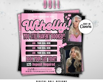 Hair Flyer, June Booking Flyer, Appointments Available Flyer, Bookings Open Flyer, Lash Flyer, Nail Flyer, Braids Flyer, Wig Flyer