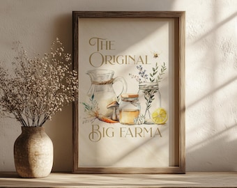 Farma Not Pharma Poster, Apothecary Wall Poster, Herbal Medicine Wall Art Big Pharma, Homesteading Gift For Crunchy Mom, Natural Mama Gift