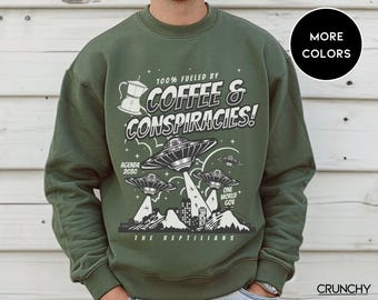 UFO Government Conspiracy Theories Sweatshirt, Conspiracy Theory Sweater, Alien Conspiracy Theorist, Gifts For Conspiracy Theorist Gifts