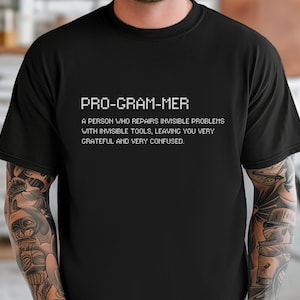 Programmer Shirt, Gift For Computer Programmer, Geek Gift For Techies, Nerdy Merchandise, Present For Boyfriend, Geeky Gift Ideas For Guys