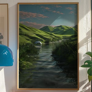 Liminal Space Weirdcore Poster, Cyber Y2K Art, Millennium Decor, Frutiger Metro, Glitch Art, Dreamcore Print