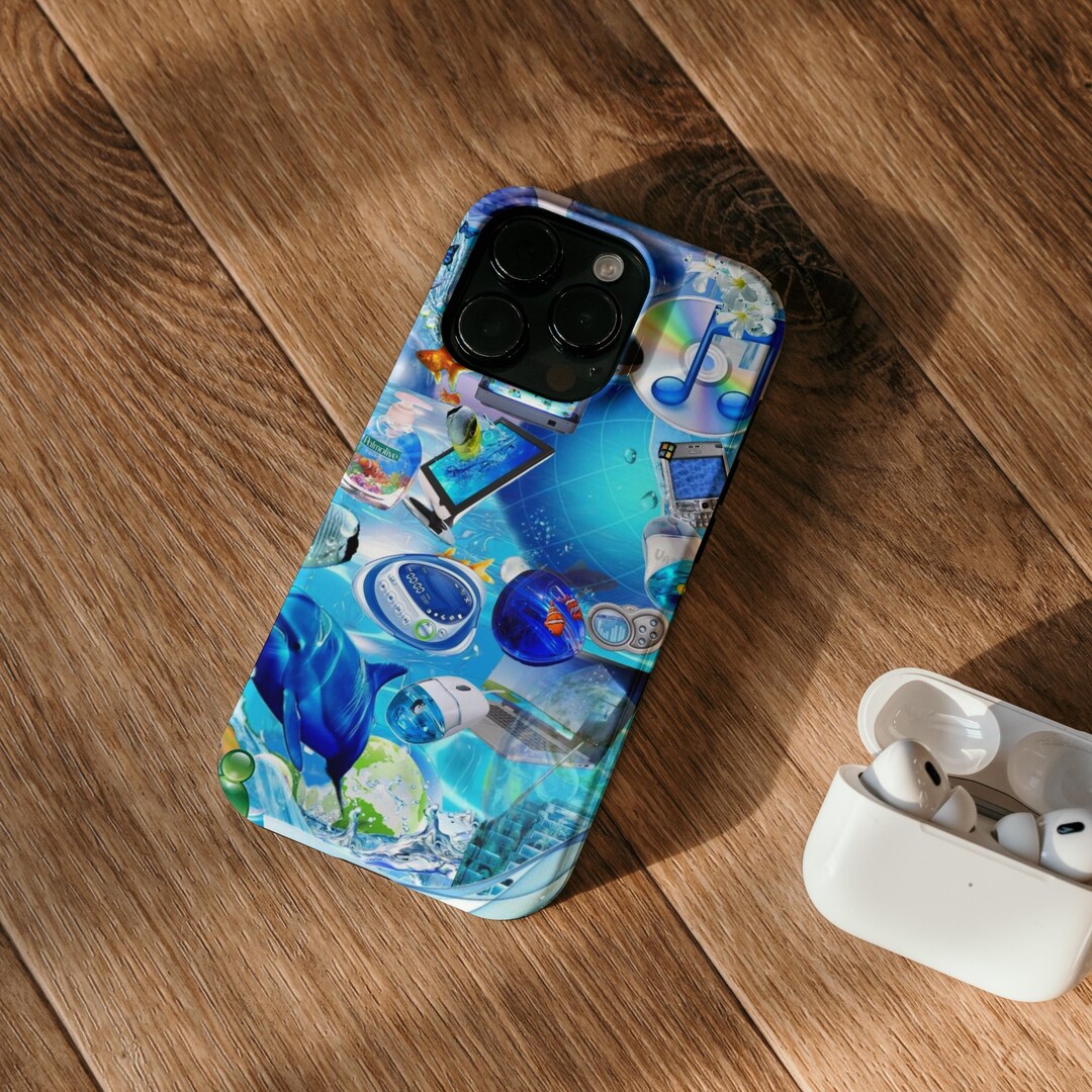 Frutiger Aero Phone Case: Cybercore Aquarium Vibe - Gamer Gift - Etsy