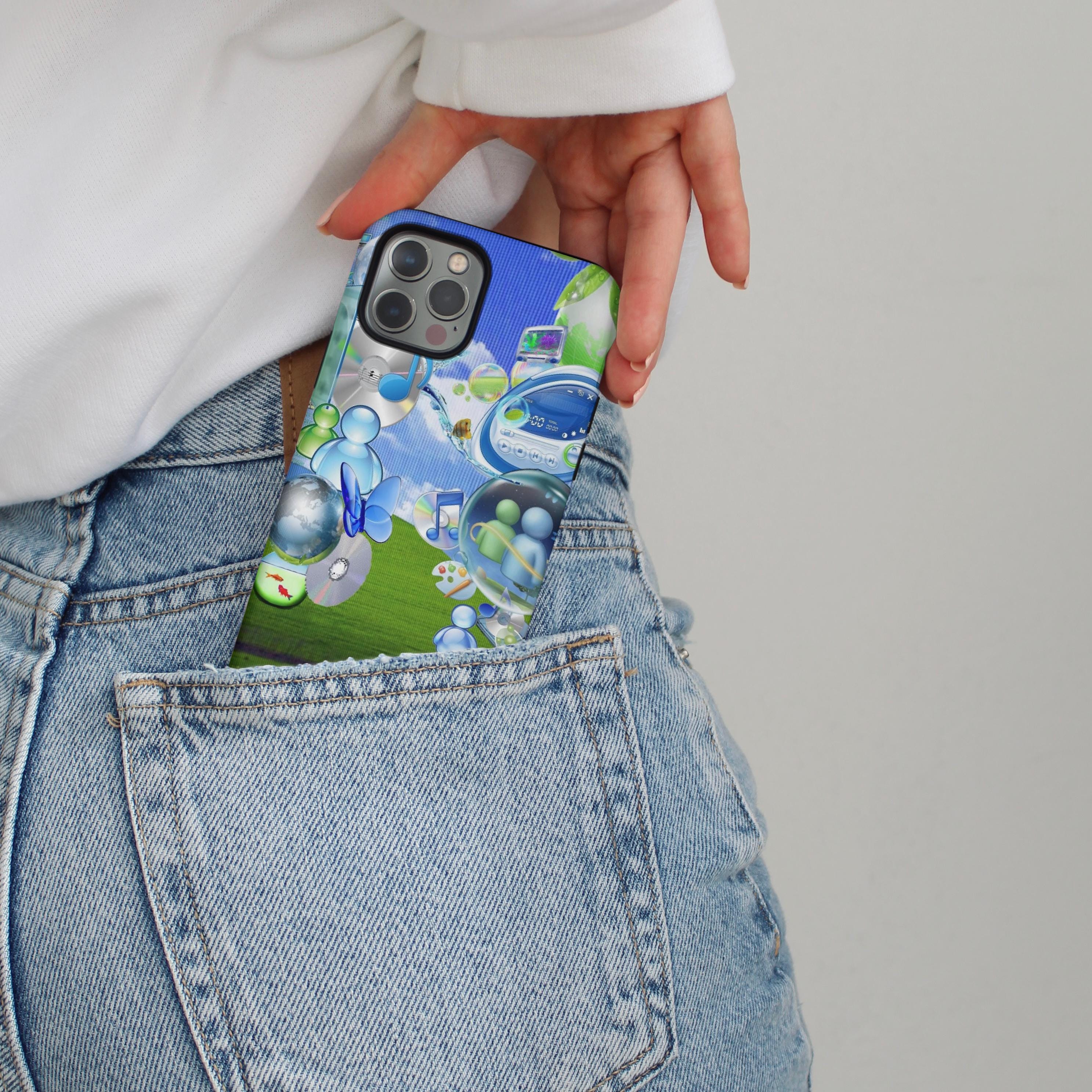 Frutiger Aqua Phone Case, Early 2000s Aesthetic, Tough iPhone Case ...