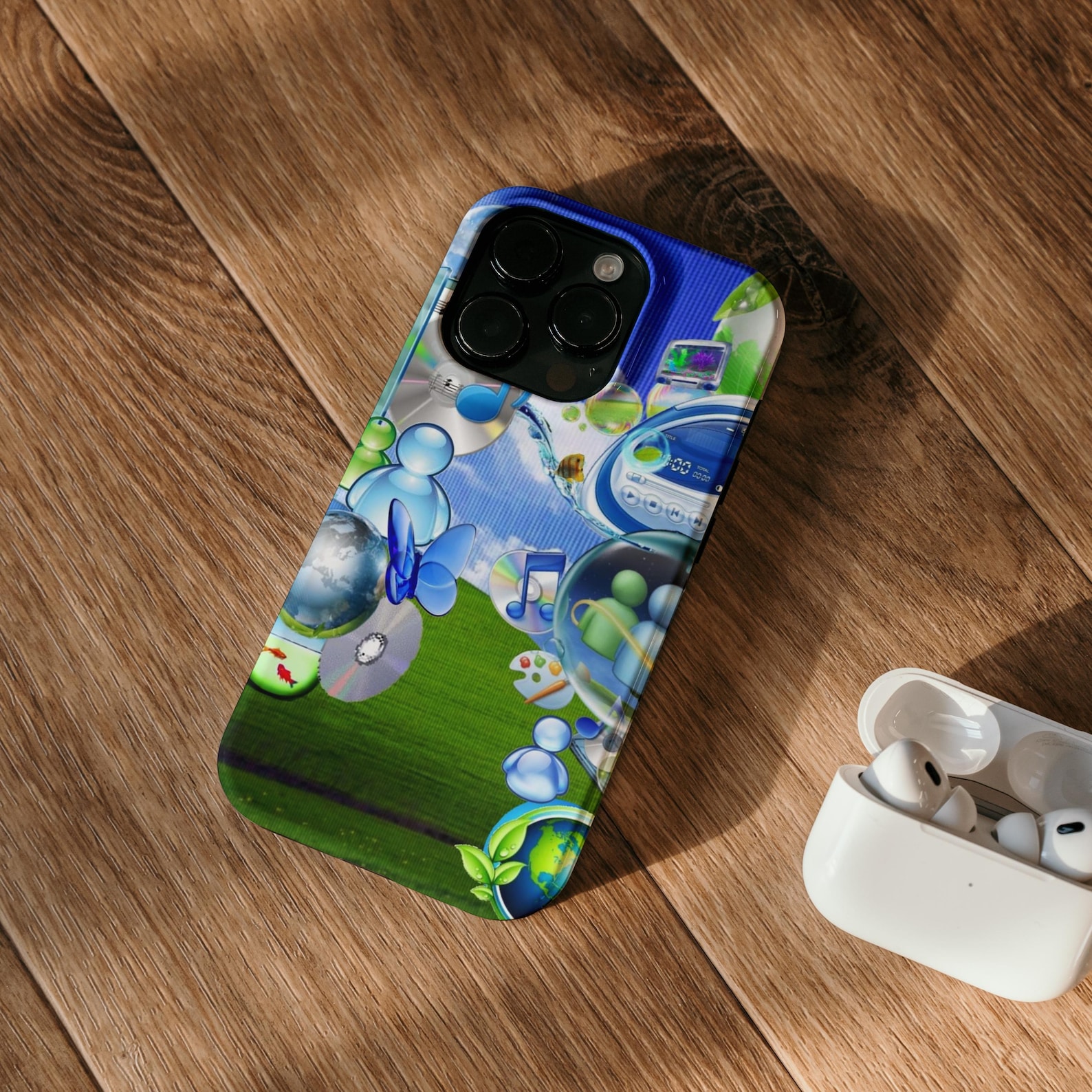 Frutiger Aqua Phone Case, Early 2000s Aesthetic, Tough iPhone Case ...