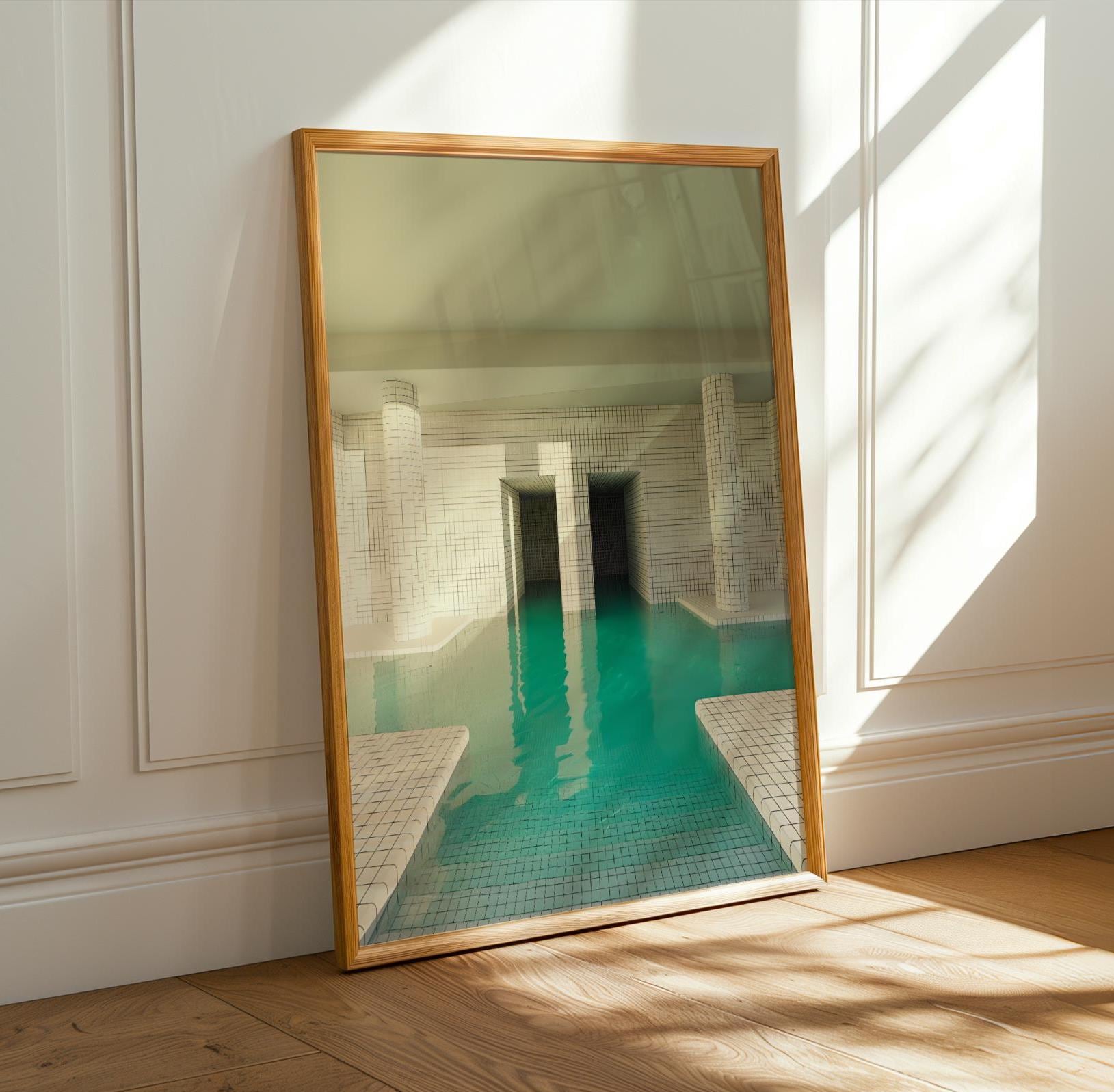 Poolrooms Poster: Eerie Liminal Space Art Print