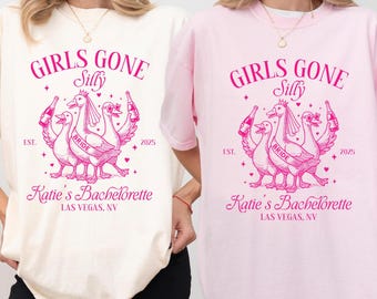 Comfort Colors Silly Goose Bachelorette Shirt, Silly Bride Goose Bridal Party T-shirts, Custom Bach Trip Tee, Personalized Bridesmaid Gift