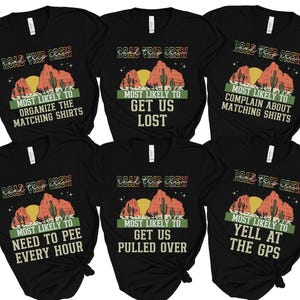 Custom Family Road Trip Most Likely to Shirts, Matching Funny Summer Vacation T-shirt, Friend Group Road Trip Tee, 2025 Travel Adventure