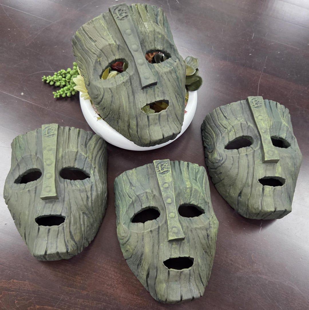 Jim Carrey Loki Mask Replica – 1:1 Scale Hand-painted Movie Prop From ...