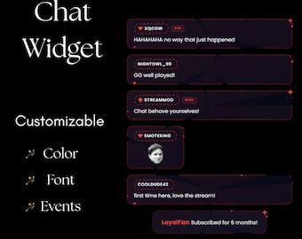 Animated Chat Widget | Customizable Stream Alerts (Digital Download)