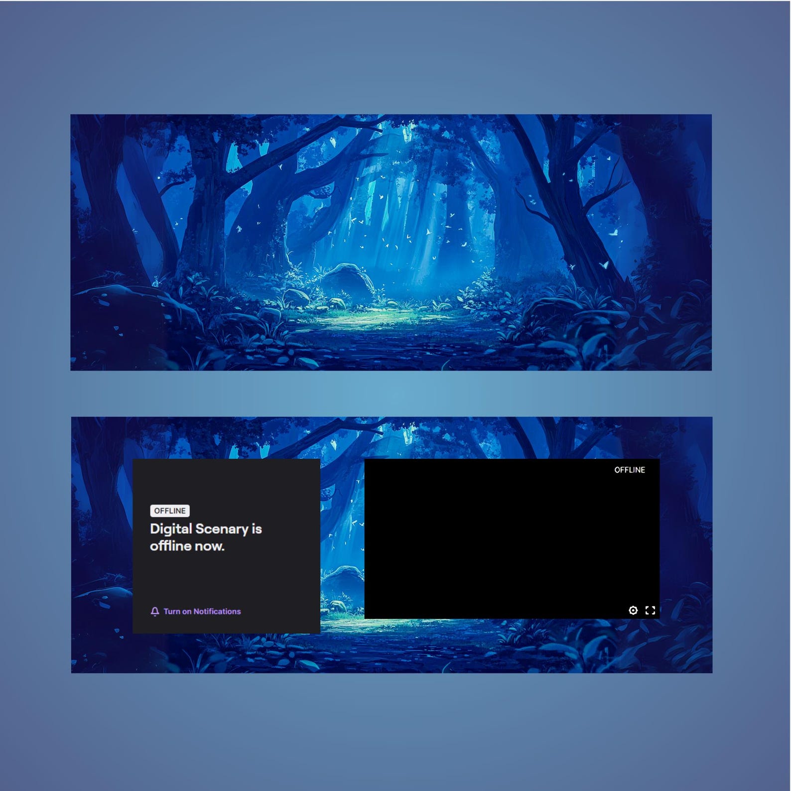 Blue Forest Stream Package: Animated Twitch Overlays & Banners (instant ...