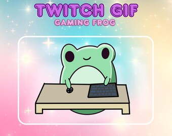 Kawaii Animated Frog GIF: Twitch Emote, Discord Emoji (Digital Download)