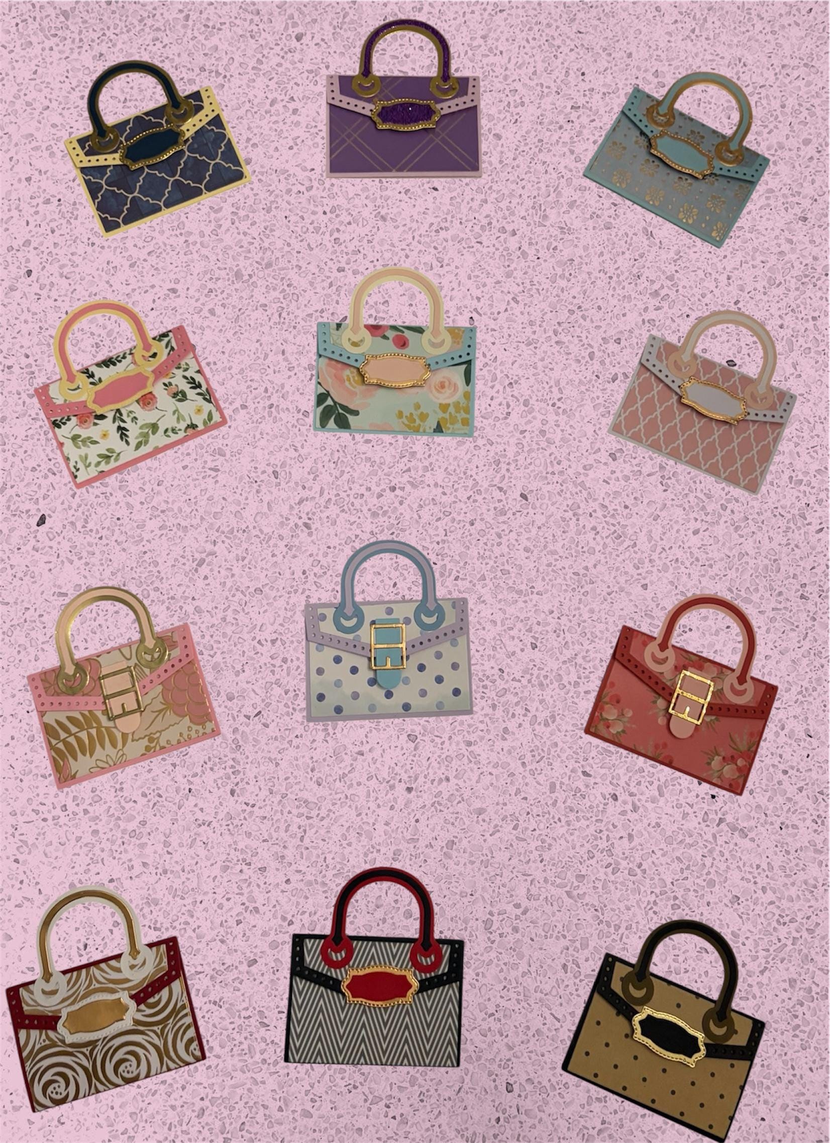 3 Pack Gift Card Holders Purse Style - Crafted from Card Stock
