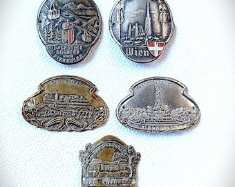 HH)  Stocknägel = geprägtes dünnes Messingblech, Werbung für Orte