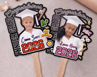 Ventaglio personalizzato per la cerimonia di diploma della scuola materna — Ventaglio personalizzato con foto per il diploma / Ricordo della classe del 2026
