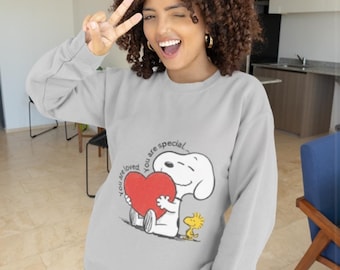 T-shirt di San Valentino con Snoopy e Woodstock / Sei amato (svg, png, jpg, pdf)