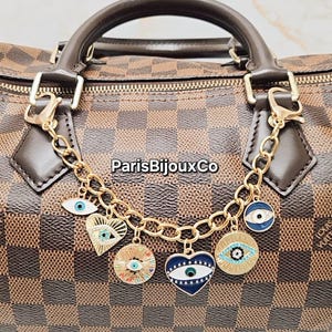 Blau & Gold Evil Eye Taschenanhänger: 18K Vergoldetes Lanyard