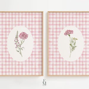 Pink Vintage Floral Print , Pastel Pink Stripe, PRINTABLE Wall Art , Elegant Baby Girl Nursery Decor, Vintage Home Decor, Coquette