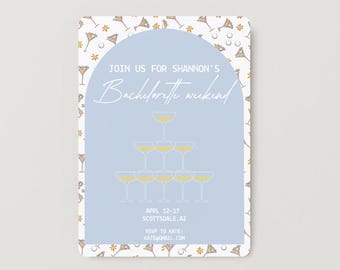 Golf Bachelorette Invitation & Itinerary: Last Swing Theme (Digital Download)