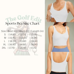 Sports Bra Size Chart Polyester Sports Bra Mockup and size chart Canva Template Polyester Sports Bra Size Chart Size Chart Printify sizing