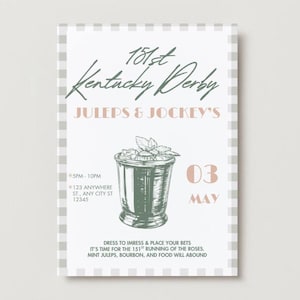 Kentucky Derby Invitation Editable Kentucky Horse Race Invite Talk Derby Me Invitation Derby Bridal Shower Horse Race Kentucky Derby Evite