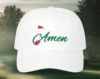 Embroidered Augusta Georgia Master&#39;s Amen Golf Cap Masters Golf Hat Augusta National Golfing Hat Unisex Golfing Hat Golfer Masters Amen Hat