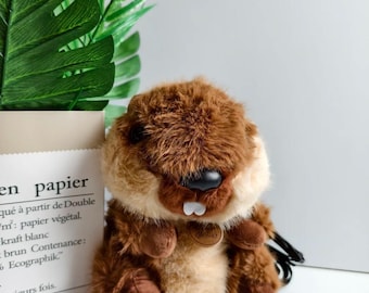 Handmade Marmot Chalk Bag for Climbing & Bouldering | Groundhog Pouch, Animal Climber Gear