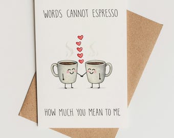 Love Card Printable – Espresso Pun Card, Instant Download