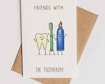 Funny Dentist Card Printable – Tooth Fairy Pun, Digital Download