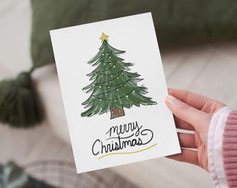 Christmas Card – Merry Christmas Printable Holiday Greeting Digital Download for Family & Friends