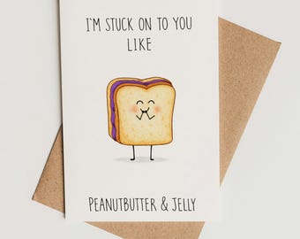 Funny Love Card Printable – PB&J Pun Card, Instant Digital Download