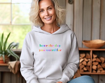 Election Day Hoodie, Political Voting Sweatshirt, Democracy Activist Jumper, Political Campaign Pullover, Civic Engagement Hooded Sweater