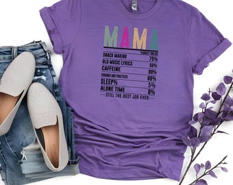 Mama Daily Value Unisex T-Shirt, Funny Gift for Moms, Family Gatherings, Mother's Day, Casual Wear, Mom Humor Shirt