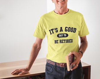 Pensioencitaten uniseks softstyle T-shirt, Good Day to Be Retirered Tee, grappig pensioenshirt, pensioen cadeau-idee, pensioenfeest