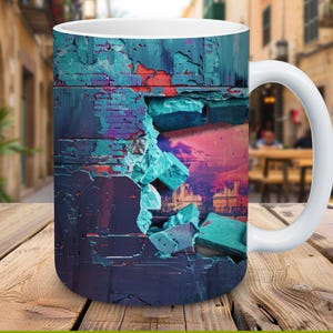 Colorful Abstract Ceramic Mug, Unique Artistic Coffee Cup, Perfect Gift for Art Lovers, Home Decor, Breakthrough Design