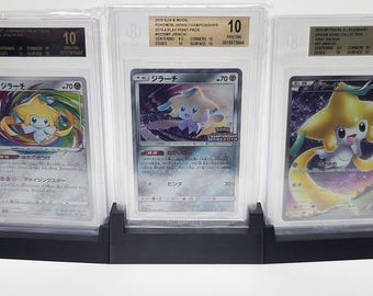 Expositor de tarjetas con clasificación de Beckett con tres soportes