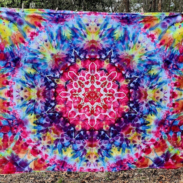 Large Handmade Mandala Tie Dye Tapestry T 148 TC