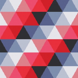 Geometric Triangle Cross Stitch Pattern: Modern DIY Embroidery (Digital Download)